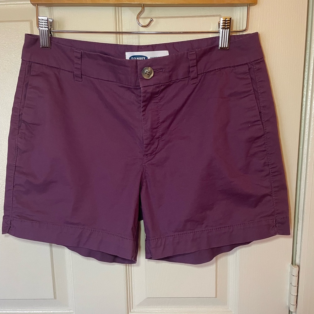 Old Navy Purple Bermuda Shorts Casual Cotton Blend